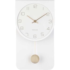 Karlsson Pendule en bois casa 22 x 39 cm blanc