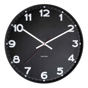 Karlsson Horloge ronde en métal new classic 40 cm noir