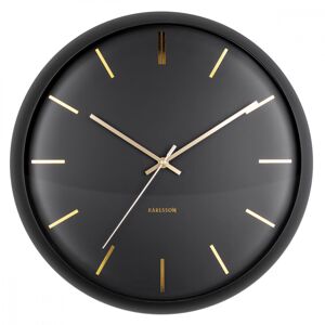 Present Time Horloge murale noir D40x12cm