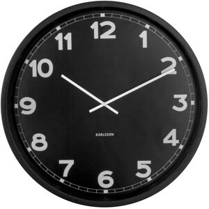 Karlsson Horloge ronde en metal new classic 60 cm noir