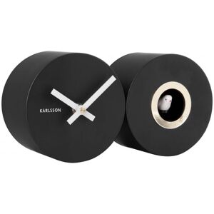 Present Time Horloge double coucou noir 26x13x7cm