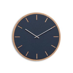 Hemverk Horloge murale en linoleum bleu D38cm