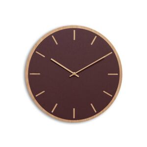 Hemverk Horloge murale en linoleum rouge D38cm