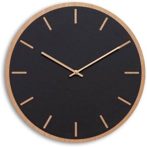 Hemverk Horloge murale en linoleum noir D38cm