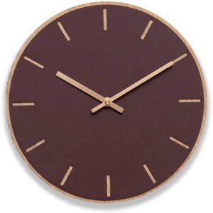 Hemverk Horloge murale en linoleum rouge D28cm