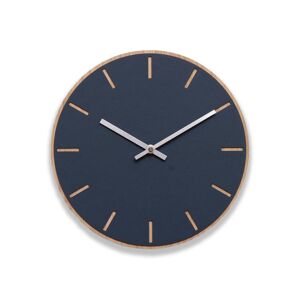 Hemverk Horloge murale en linoleum bleu D28cm