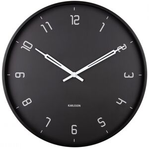 Present Time Horloge en metal noir D40cm