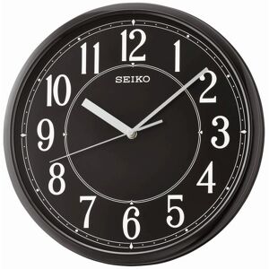 Pendule murale Seiko plastique noir 33 cm- MATY