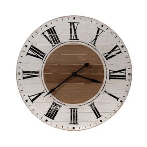 AMADEUS Horloge Julio blanche - Rond Bois Amadeus 99x6.5 cm