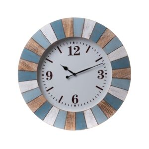 AMADEUS Horloge Océan 60 cm - Bleu Rond Bois Amadeus 60x6 cm