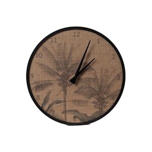 AMADEUS Horloge Cocotier en jute 35 cm - Marron Rond Fibre Naturelle Amadeus