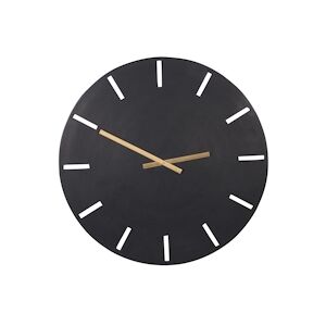 TABLE PASSION Horloge en noir 58 cm - Rond Métal Table Passion