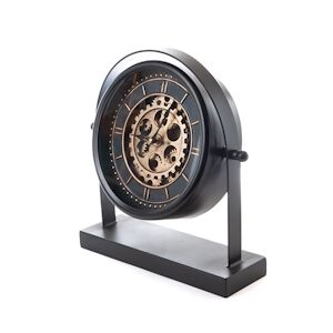 AMADEUS Horloge à poser Jeannot - Noir Rond Métal Amadeus 34x10 cm
