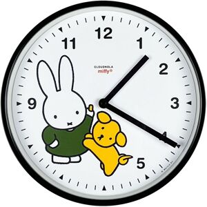 Horloge murale en acier noir et verre 30 cm Miffy and Snuffy - Cloudnola