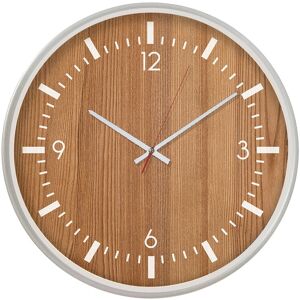 Blancheporte Horloge ronde effet bois - Blancheporte Écru Unité