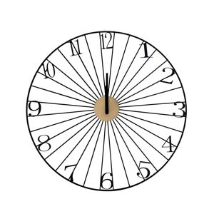 Blancheporte Horloge ronde filaire en métal noir - Blancheporte Noir Unité