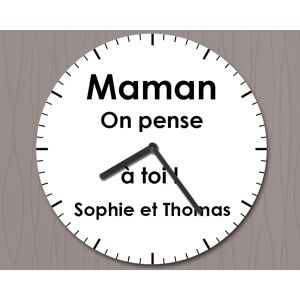 Cadeaux.com Horloge Personnalisable - Message minimaliste