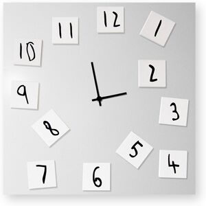 dESIGNoBJECT horloge murale CHANGING CLOCK (Gris metallise - Tôle coupee au laser)