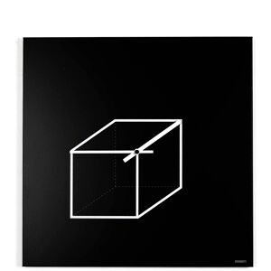 dESIGNoBJECT horloge murale CUBE CLOCK (Noir - Tôle coupee au laser)