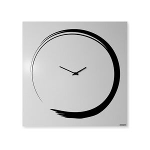 dESIGNoBJECT horloge murale S-ENSO CLOCK (Gris métallisé - Tôle coupée au laser)