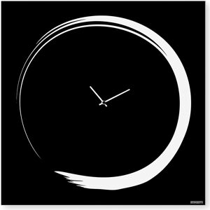 dESIGNoBJECT horloge murale S-ENSO CLOCK (Noir - Tôle coupee au laser)