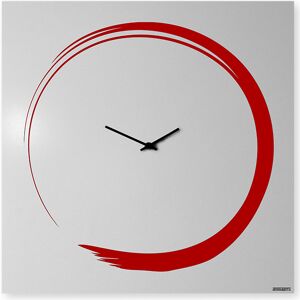 dESIGNoBJECT horloge murale S-ENSO CLOCK (Rouge - Tôle coupee au laser)