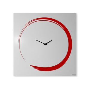 dESIGNoBJECT horloge murale S-ENSO CLOCK (Rouge - Tôle coupée au laser)