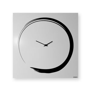dESIGNoBJECT horloge murale S-ENSO CLOCK (Gris metallise grand - Tôle coupee au laser)