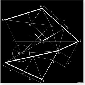 dESIGNoBJECT horloge murale TIME LINE (Noir - Tôle coupee au laser)