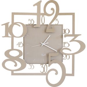 ARTI E MESTIERI horloge murale AMOS (Beige - metal verni et verre)