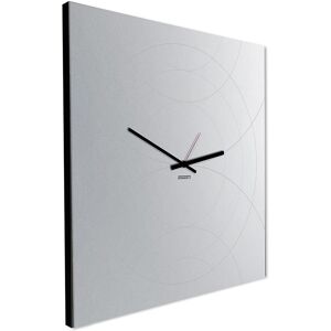 dESIGNoBJECT horloge murale avec mirror carre NARCISO (Bordure noire - Tôle coupee au laser)