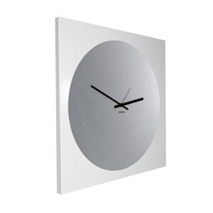 dESIGNoBJECT horloge murale avec mirror ronde NARCISO (Gris clair - Tôle coupée au laser)