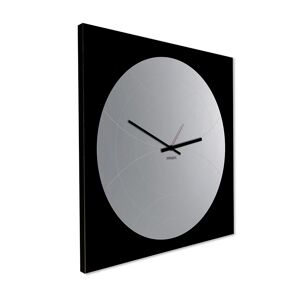 dESIGNoBJECT horloge murale avec mirror ronde NARCISO (Noir - Tôle coupee au laser)