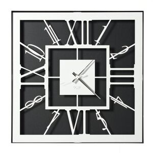 ARTI E MESTIERI horloge murale TAURO (Noir / blanc marbre - Métal)