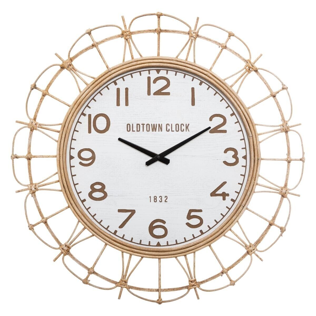 Atmosphera Horloge en rotin D73 cm