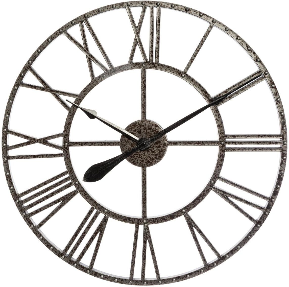 Atmosphera Horloge "Vintage" grise, métal D63 cm