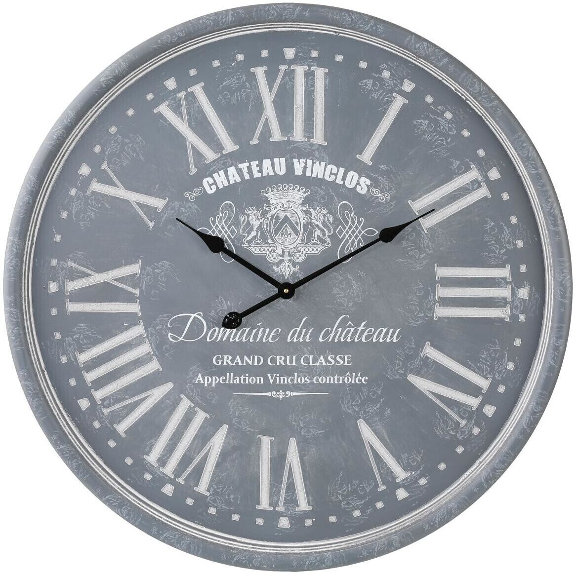 Atmosphera Horloge gravée grise D78 cm