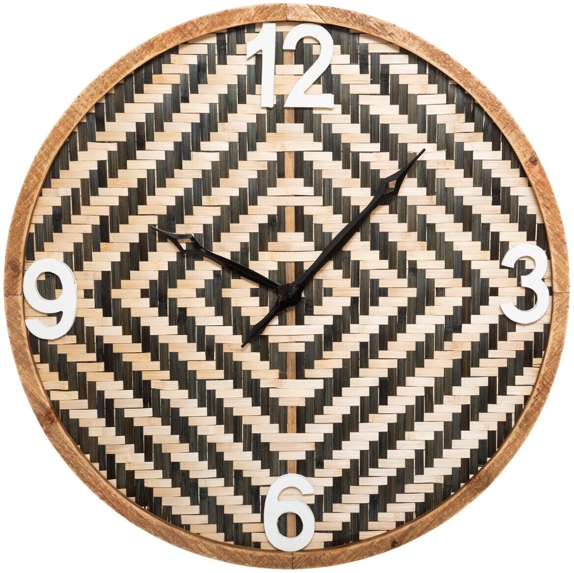 Atmosphera Horloge en bambou tressé D63 cm