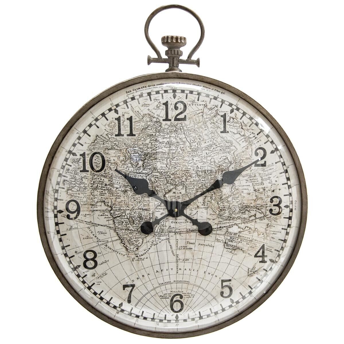 Atmosphera Horloge, métal verre bombé D55 cm