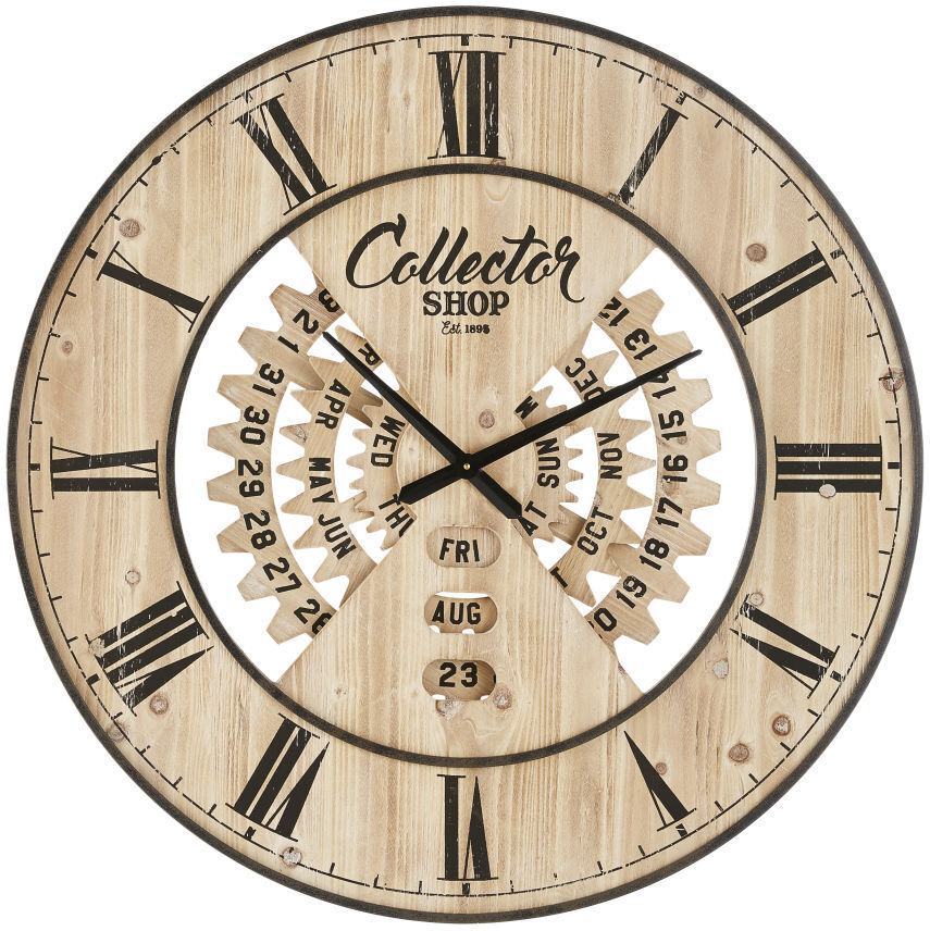 Maisons du Monde Horloge avec calendrier perpétuel bicolore D90