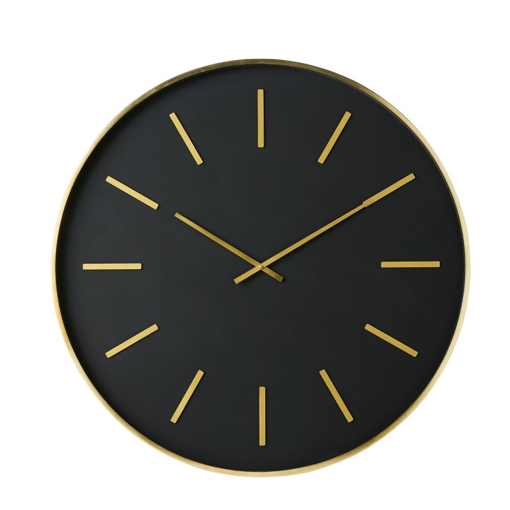 Maisons du Monde Horloge en métal noir et doré D86