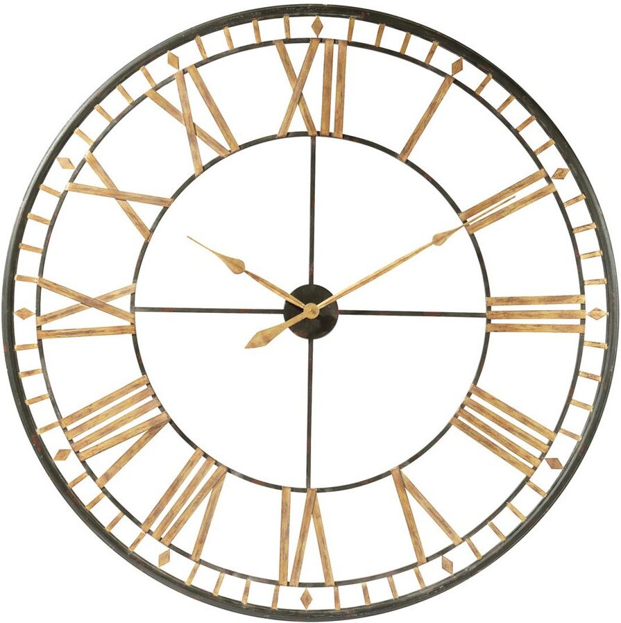 Maisons du Monde Horloge en métal noire D120