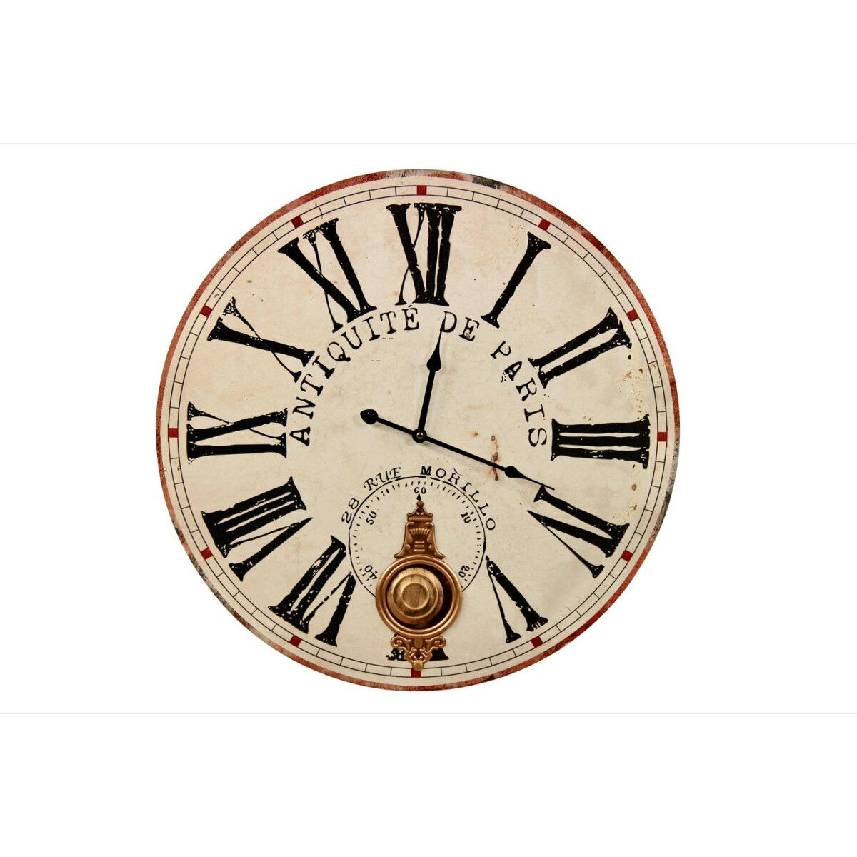 Décoration d'fois Horloge Ancienne Balancier Antiquité de Paris 58cm - Bois - Blanc