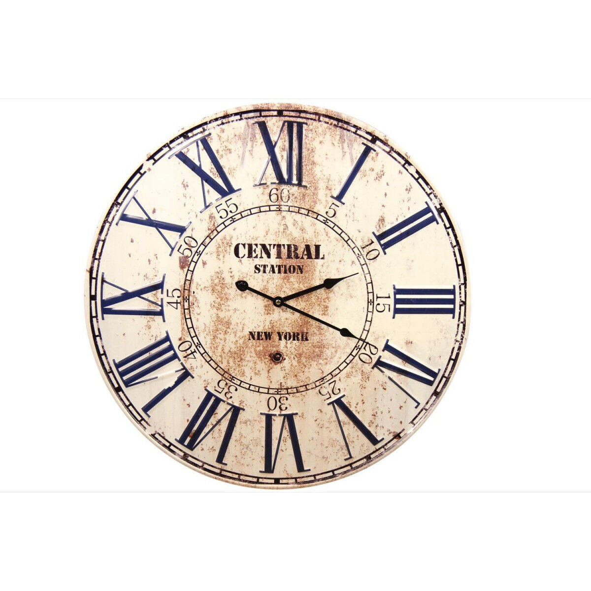 Décoration d'fois Horloge Ancienne Metal Central Station New York 58cm - Métal - Blanc