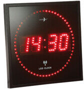 Lunartec Horloge digitale murale avec 60 LED - Radiopilotée - Rouge