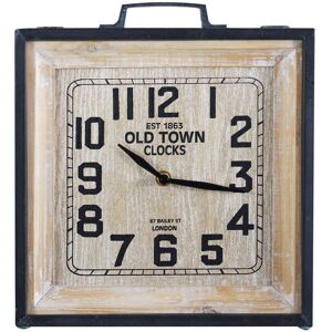 Milani Home Orologio Da Parete Analogico Moderno Vintage Stile Classico Beige 25.5 x 28.5 x 7.5 cm