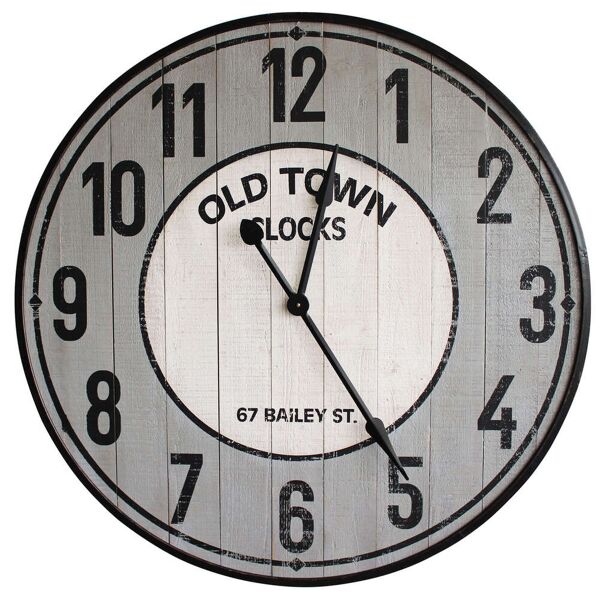 milani home orologio da parete analogico moderno vintage di design grandi dimensioni xxl grigio 92 x 92 x 6 cm