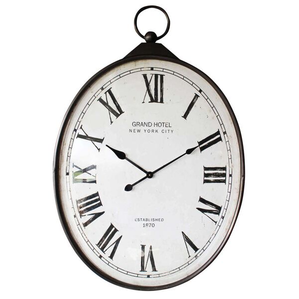 milani home orologio da parete analogico moderno vintage di design grandi dimensioni xxl bianco 66 x 102 x 17.5 cm