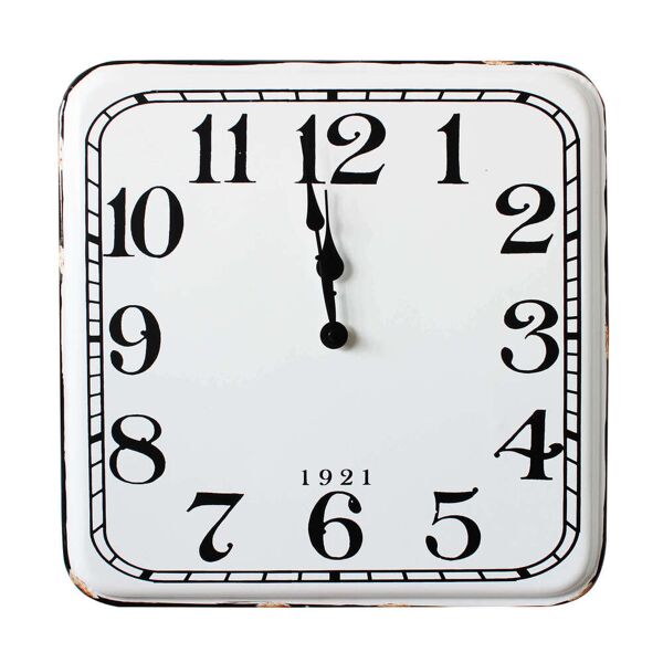 milani home orologio da parete analogico moderno vintage stile classico bianco 36 x 36 x 5.5 cm