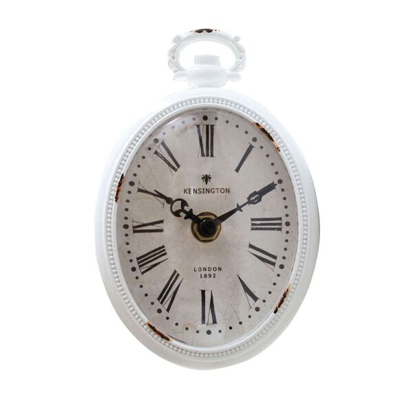 milani home orologio da parete analogico moderno vintage stile classico bianco 9.8 x 15.3 x 4.5 cm